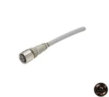 OMRON Cable-attached connector single-ended connector socket female