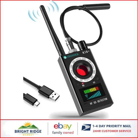 Wireless Bug Detection Device for Hidden Cameras, Battery Powered & Portable