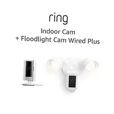 Floodlight Cam Wired Plus with All-new  Indoor Cam Device Only White