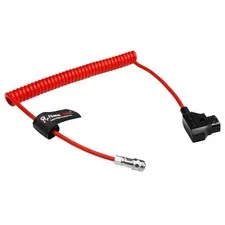 DTap To 2 Pin Female Ultra Soft Coiled Power Cable For BMPCC 4K / 6K