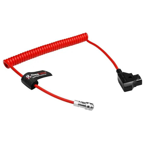 DTap To 2 Pin Female Ultra Soft Coiled Power Cable For BMPCC 4K / 6K