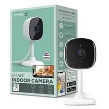 Indoor Camera 1080p Wi-Fi Security Cam with Night Vision White 1-Pack