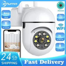 4MP Wifi Camera Outdoors 2K HD Security PTZ IP Camera AI Auto Detect Tracking In