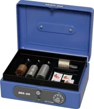 Iris Ohyama Portable Safe, Dial Lock, Double Lock, A6 Size, Compact, SBX-A6, Blu