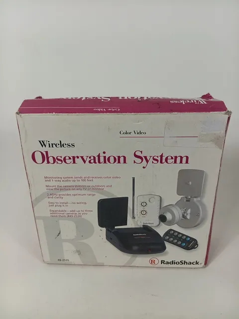 RADIO SHACK WIRELESS OBSERVATION SYSTEM w/COLOR CAMERA 49-2535 NEW 2.4 GHZ