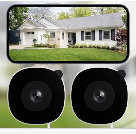 INFIYA K1 2K Dual Band Wi-Fi Window Camera Indoor Motion USB 2-Pack W/B
