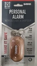 SABRE 2-in-1 Personal Alarm with LED Light, Auto Keychain, 2.5 in x 1.5 in x 1.5
