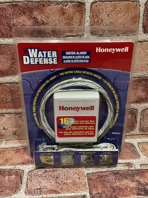 NIB Honeywell Water Leak Flood Defense Alarm Detector RWD41 Sink Laundry Heater