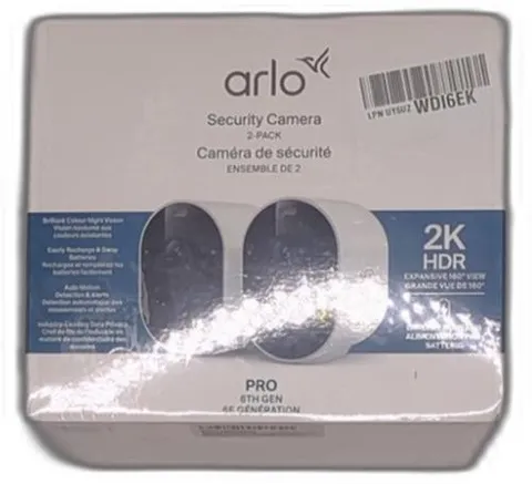 Arlo Pro Security Camera 2k Hdr (6th Gen, 2025 Release) 2 Cam + 2 Solar Panels