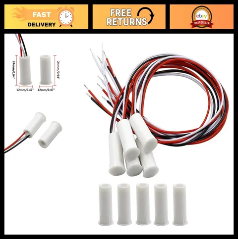 Recessed Magnetic Reed Switch NC/NO for Door Window Alarm - 5 Sets, Contact Sens