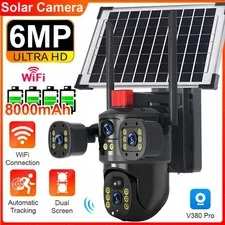 Solar Security Camera Wireless Outdoor WiFi Night Vision PIR Sensor Surveillance