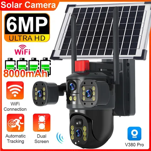 Solar Security Camera Wireless Outdoor WiFi Night Vision PIR Sensor Surveillance