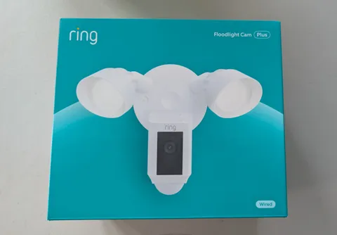 Ring Floodlight Cam Plus Wired 1080 HD Security Camera White New Sealed