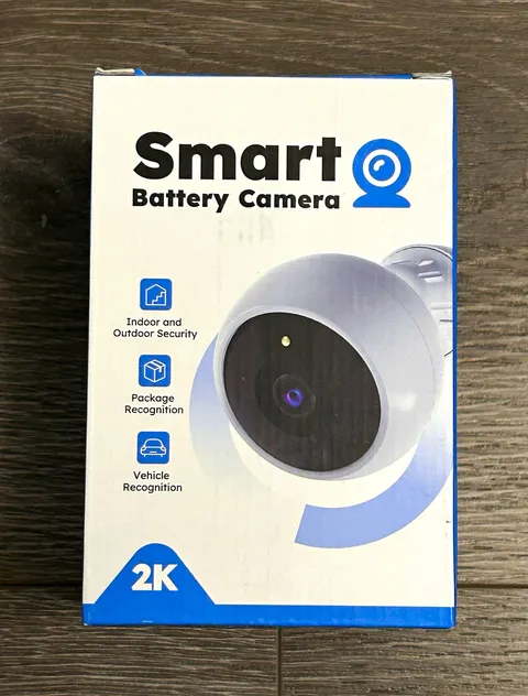 Smart Battery Camera 2K WiFi Battery Indoor/Outdoor Weatherproof Night Vision