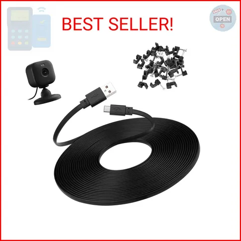 30 ft Power Cord for Blink Mini 2 Camera, Blink Outdoor 4, Long USB C Extension
