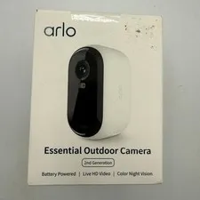 Arlo Essential Outdoor Camera 2nd Gen White HD Video Battery- Sealed