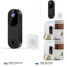 Wireless Video Doorbell Camera,Battery Powered Door Chime, Night Vision, 2-Wa...