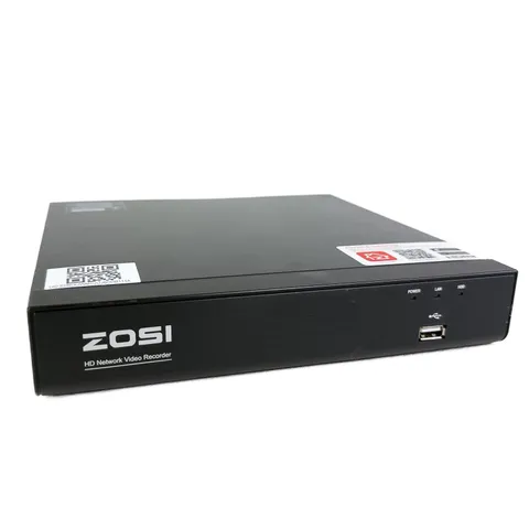 ZOSI ZR08HQ HDD:2TB HD Network 8-Channel Video Recorder Surveillance NO ADAPTER