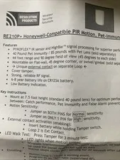 Resolution RE210T Wireless Indoor PIR Motion Sensor