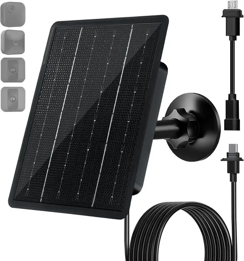 3.7V 4W Solar Panel for Blink Outdoor 4/3/XT/XT2 Camera, 1 Pack | Usb-C/Micro US