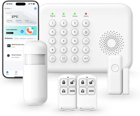Home Security System - Alarm 5-Piece Kit Compatible with Alexa,Tuey and Smart Li