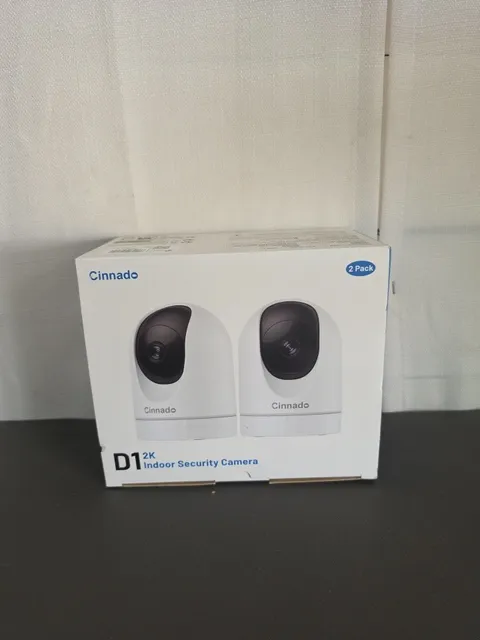 Cinnado D1 2K Indoor Security Camera - 2 Pack | Pan/Tilt, Night Vision, AUDIO