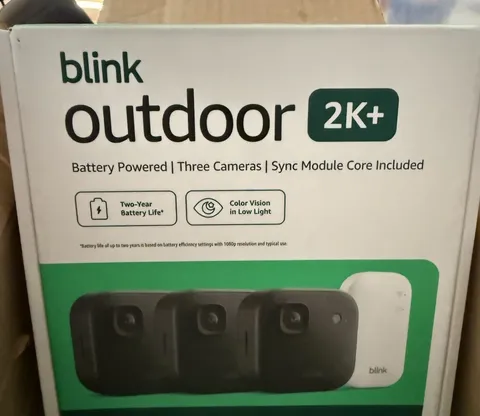 New BLINK OUTDOOR 2K+ WIRELESS SECURITY CAMERA 3 CAMERA SYSTEM
