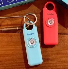 She’s Birdie Personal Attack Alarm Red & Light Blue with Keyring and Flash Light