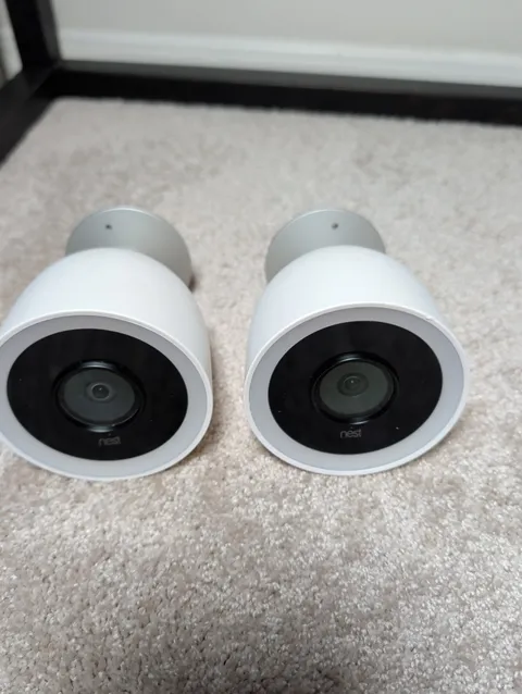 2 PACK Nest Cam IQ Outdoor Security Camera A0055 (FOR PARTS!) no pwr