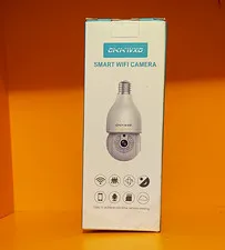 CKKIWAO 4K Smart WiFi Bulb Camera PTZ Night Vision 2-Way Audio Alexa