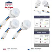 3-Pack Motion Sensor Light Switch for Existing Lights | 30-second delay, PIR ...