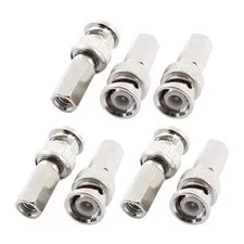 7pcs Rg59 Male BNC Coaxial Cable Connector Adapter For Tvcc Camera