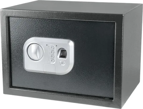 Electronic Safe Digital Fingerprint Lock Box 2 Override Keys GRAY