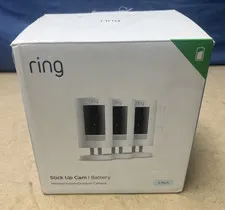 3 Pack Ring Stick Up Camera Indoor/Outdoor Battery Wire Free Open Box
