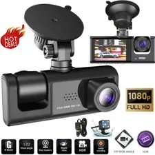 Dual Dash Camaras De Seguridad Para Carro Auto 1080P Grabadora Frontal Y Trasera
