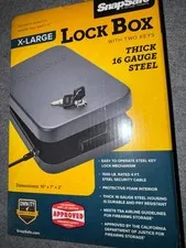 SnapSafe 16 Gauge Lock Box - X-Large (10” x 7” x 2”)  -  New