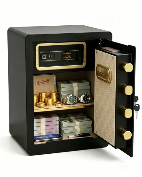 17.5" Tall Fireproof Safe 1.8 Cuft,Anti-Theft Lock with Keys&Hidden Box for Cash