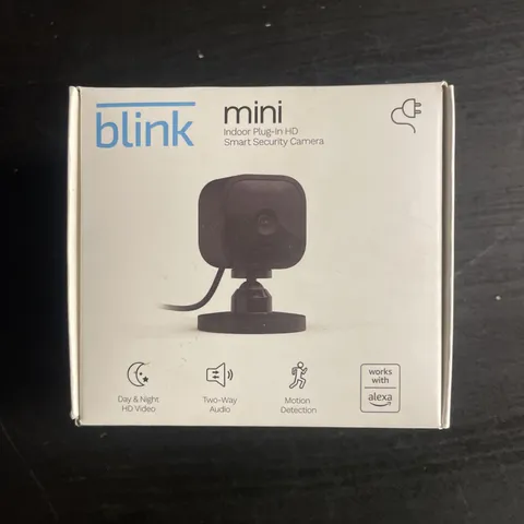 Blink Mini Indoor Plug-In HD Smart Security Camera HD Video New