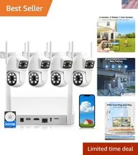 Complete Surveillance Kit: 4 Cameras, 500GB HDD & Auto Tracking Functionality