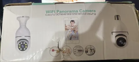 WiFi Panorama Camera 360° White Bulb Camera Wi‑Fi Night Vision Two‑Way Audio