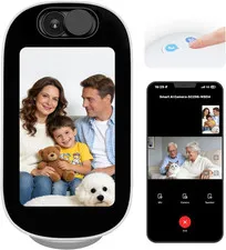 Indoor Security Camera with 4" Screen, 4MP Baby/Elderly Monitor with AI Conversa