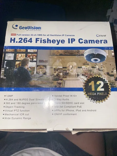 GeoVision GV-MFD2501-5F TWELVE MP 3.8mm H.264 LOW LUX WDR IP Fisheye Camera