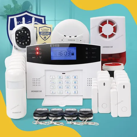 HOMSECUR APP Controlled Wireless &wired WIFI 4G SMS Autodial Burglar Alarm Syste