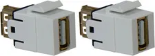 Legrand USB 2.0 A/A Coupler, Keystone Insert, Supports Data Transfer Rates up to