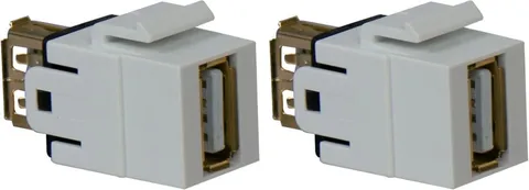 Legrand USB 2.0 A/A Coupler, Keystone Insert, Supports Data Transfer Rates up to