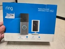 Ring Battery Doorbell 2K (newest model), Speckled Gray + Indoor Cam Plus SEALED