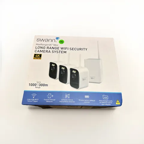 Swann MaxRanger4K Mini Wireless NVR Security System • 3-Pack NEW BLOWOUT