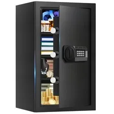 5.1 Cuft Large Home Safes Water and Fireproof with Digital Keypad and Key Loc...