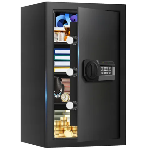 5.1 Cuft Large Home Safes Water and Fireproof with Digital Keypad and Key Loc...