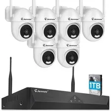 Jennov 5MP PTZ Security Camera System Wireless WiFi Outdoor IP 10CH Home NVR